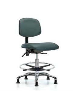 GSS45332 | Vinyl Chair Chrome Medium Bench Height with Chrome