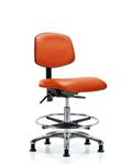 GSS45335 | Vinyl Chair Chrome Medium Bench Height with Chrome