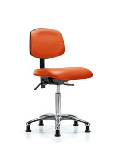 GSS45353 | Vinyl Chair Chrome Medium Bench Height with Statio