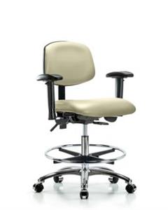 GSS45363 | Vinyl Chair Chrome Medium Bench Height with Adjust