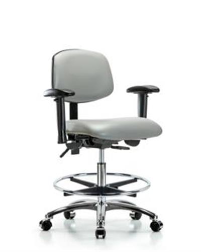 GSS45365 | Vinyl Chair Chrome Medium Bench Height with Adjust