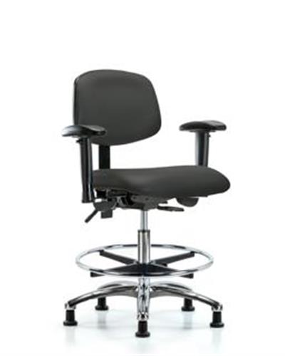 GSS45369 | Vinyl Chair Chrome Medium Bench Height with Adjust
