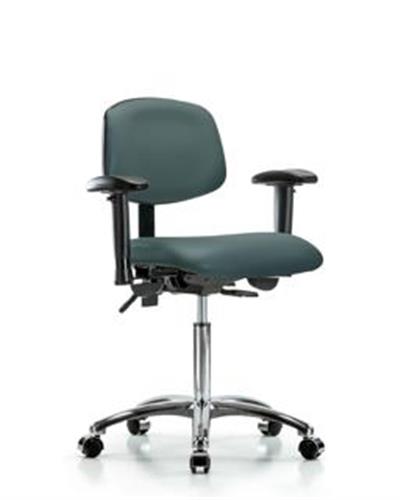 GSS45377 | Vinyl Chair Chrome Medium Bench Height with Adjust