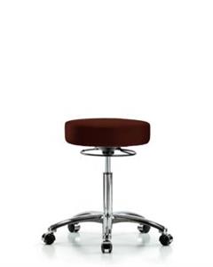 GSS46222 | Vinyl Stool without Back Chrome Medium Bench Heigh