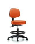 GSS46388 | Vinyl Stool with Back Medium Bench Height with Bla