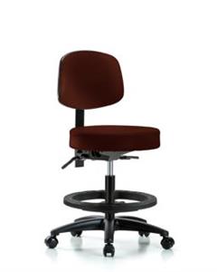 GSS46438 | Vinyl Stool with Back Medium Bench Height with Sea