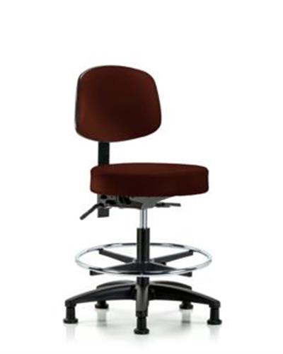 GSS46465 | Vinyl Stool with Back Medium Bench Height with Sea