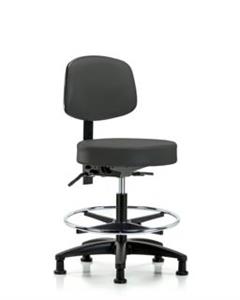 GSS46467 | Vinyl Stool with Back Medium Bench Height with Sea