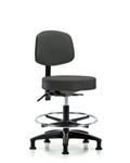 GSS46467 | Vinyl Stool with Back Medium Bench Height with Sea
