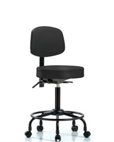 GSS46509 | Vinyl Stool with Back Medium Bench Height with Rou