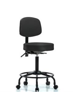 GSS46509 | Vinyl Stool with Back Medium Bench Height with Rou