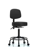 GSS46509 | Vinyl Stool with Back Medium Bench Height with Rou