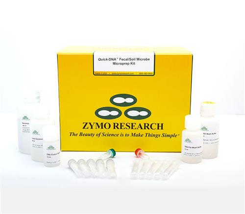 D6012 | Robust spin-column extraction of ultra-pure total microbial DNA from up to 50 mg of feces or 250 mg of soil. 