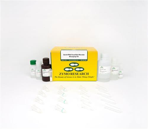 R2040 | The Quick-RNA Fecal/Soil Microbe Microprep Kit is an affordable fecal and soil RNA extraction kit designed for fast, easy isolation of total RNA including small RNAs from soil, sludge, sediment and fecal samples. 