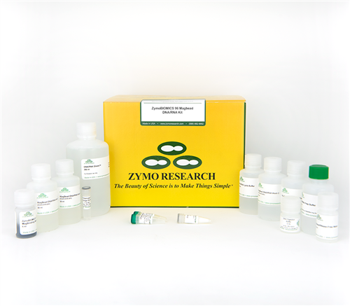 R2135 | ZymoBIOMICS MagBead DNA/RNA kit provides a high-throughput, magnetic bead-based purification of both high-quality DNA and total RNA (including small/microRNAs) from the same starting sample.